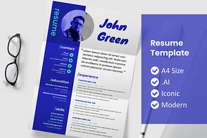 Stylish Purple Resume Template