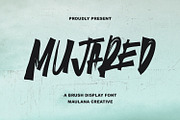 Mujared Brush Font, a Handwritten Font by Maulana Creative (Thumbnail 1 of 7)
