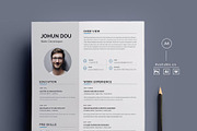 Elegant Resume / CV, a Resume Template by Pxl_graphic (Thumbnail 1 of 6)