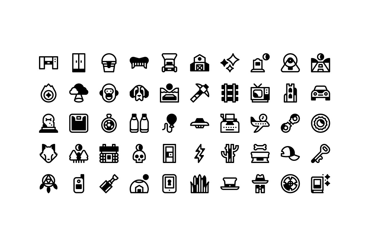 50 Stephen King Icons, an Outline Icon by Side Project (Photo 3 of 8)