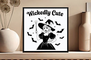Halloween Vintage Witch Wickedly Cut, an Illustration by DreamCafeArt (Thumbnail 5 of 7)