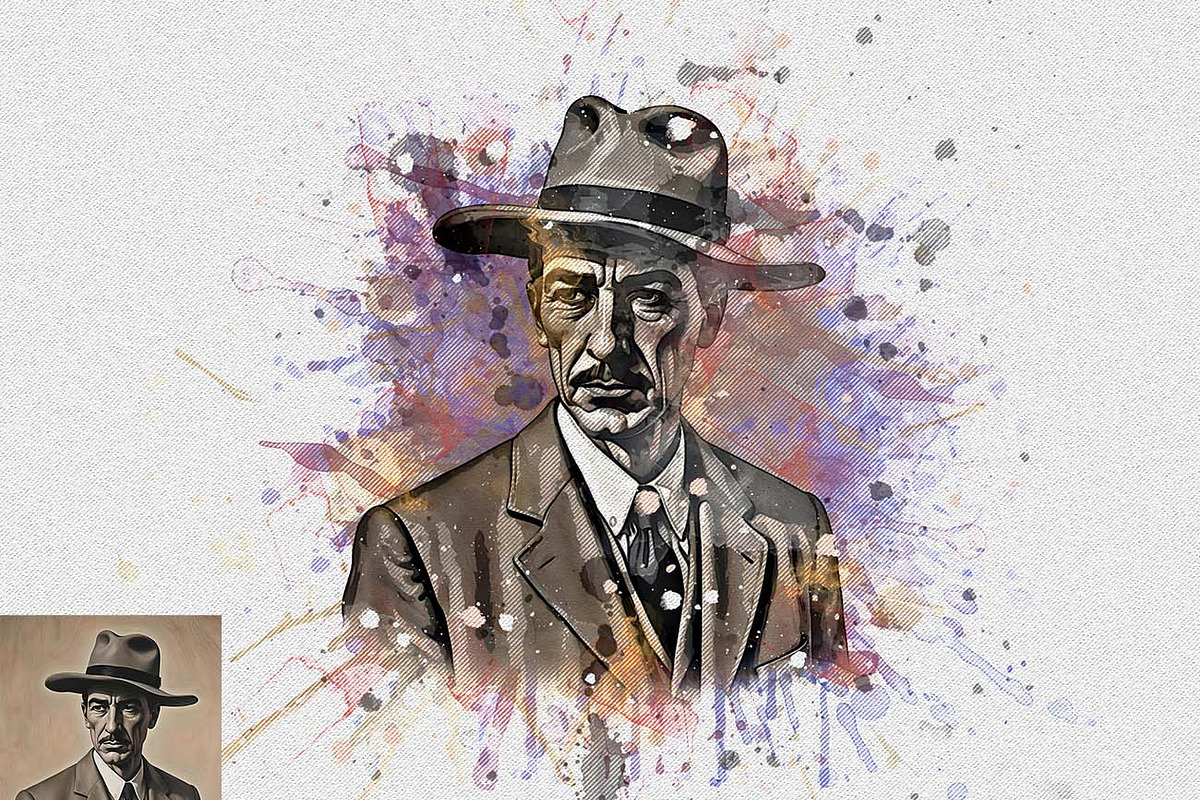 Art Watercolor Effect Ps Action, an Action Add-On by Studio Retouch (Photo 3 of 11)
