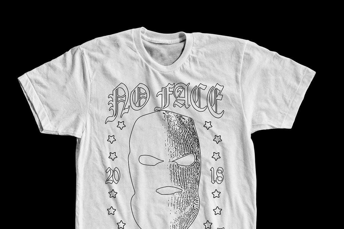 No Face No Case T-Shirt Design, an Illustration by CJR Designs (Photo 2 of 5)