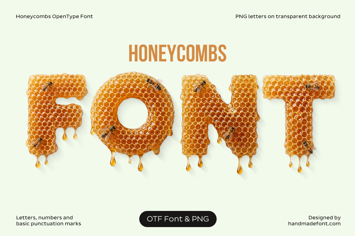 Honeycombs Font, a Sans Serif Font by Handmadefont (Photo 1 of 15)