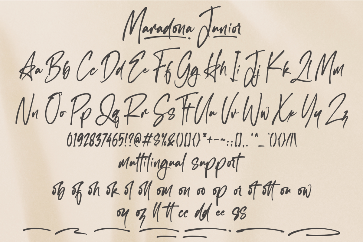 Maradona Junior, a Handwritten Font by NJ Studio (Photo 7 of 8)