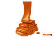 Melted chocolate and caramel, vector, a Decorative Illustration by Allevinatis Studio (Thumbnail 2 of 3)