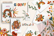 POSITIVE RETRO, BOHO GROOVY CLIPART, a Decorative Illustration by Usis (Thumbnail 6 of 20)