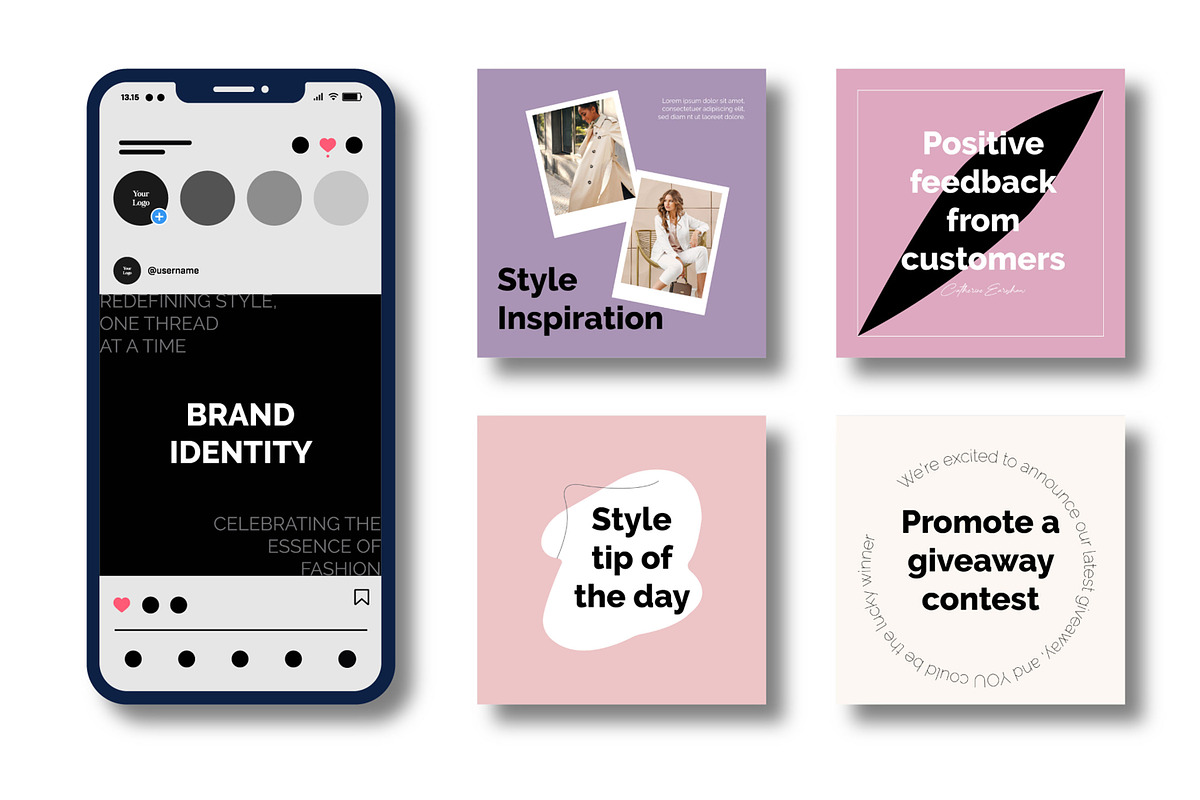Brand Identity Fashion Social Media, a Social Media Template by MightyDesign (Photo 1 of 9)