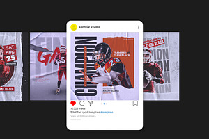 Football Sport Social Media Bundle