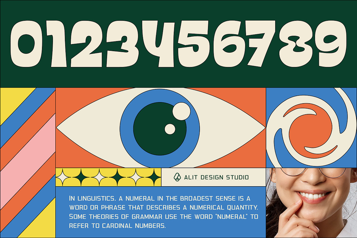 Kosnat Trunks Retro Display Typeface, a Sans Serif Font by alit design (Photo 17 of 20)