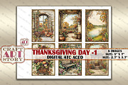 Thanksgiving day-1 picture collage, a Seasonal Illustration by CraftArtStory (Thumbnail 2 of 3)