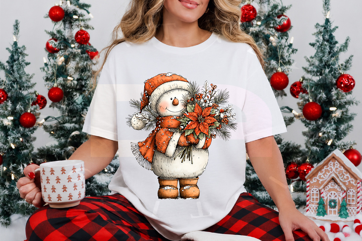 Whimsical Christmas Snowman Clipart, a Transportation Illustration by Digital Artistic99 (Photo 6 of 7)