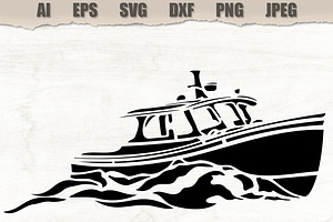 Stencil Boat, a Technology Illustration by MARYCRAFTIRIA
