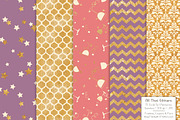 Gold Foil Digital Papers in Vintage, a Pattern Graphic by Amanda Ilkov (Thumbnail 4 of 4)