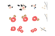 Japanese flower elements, an Object Graphic by marukopum (Thumbnail 2 of 2)