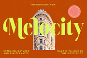 Melocity Elegant Display Serif, a Serif Font by timelesstype.co (Thumbnail 1 of 20)