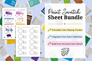 Printable Paint Swatch Sheets Bundle, a Stationery Template by Wicked Creative (Thumbnail 2 of 11)