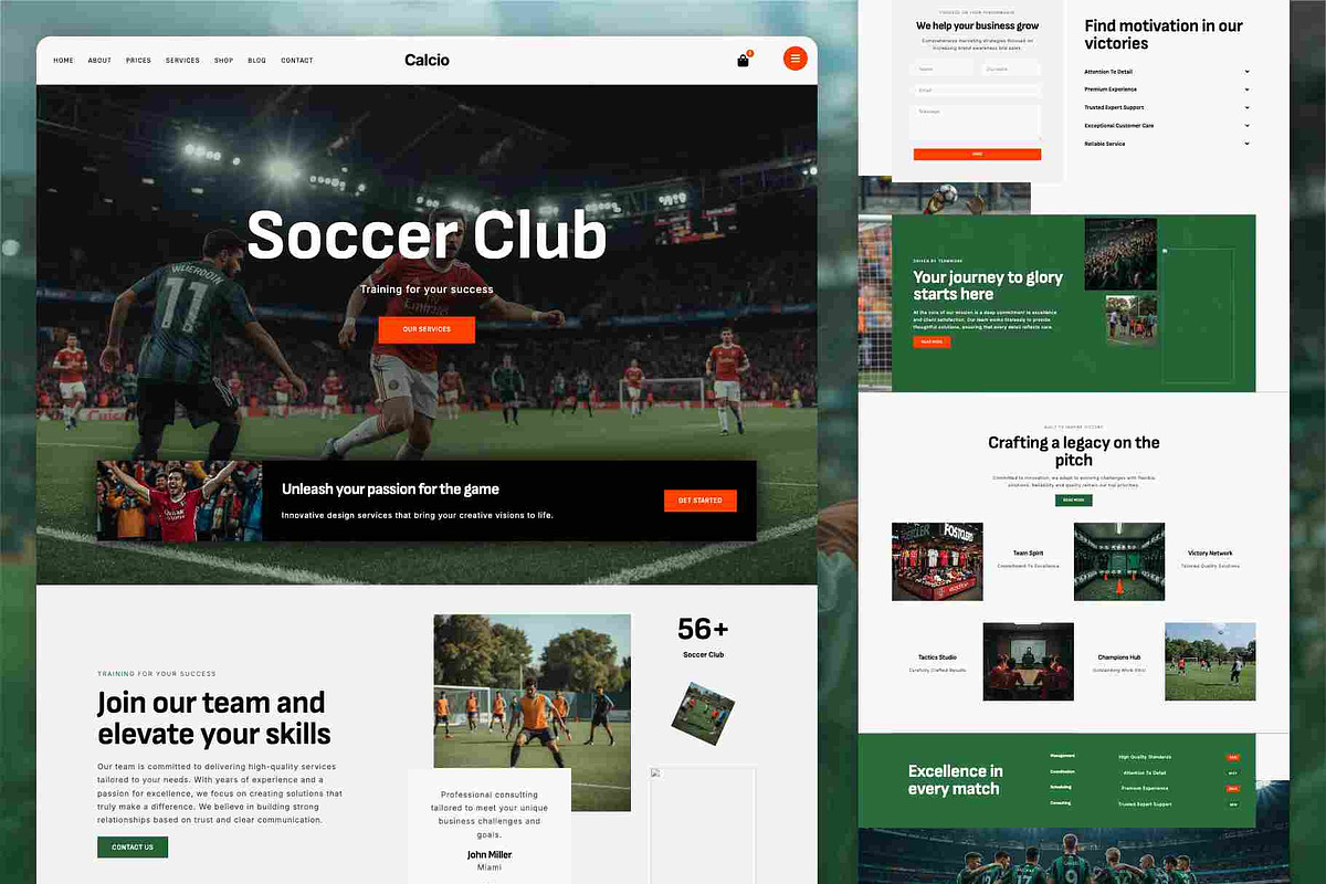 Soccer Club WordPress Theme, a WordPress Template by Nicdark Themes (Photo 2 of 4)