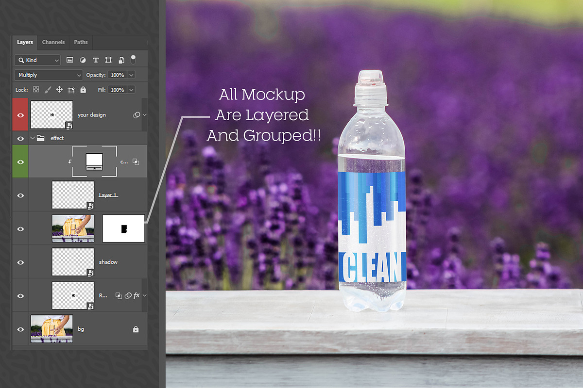 Water Bottle Mockup #06, a Product Mockup by alexandeerco (Photo 5 of 5)