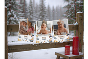 Holiday Cards Mockup in Nature, a Product Mockup by MockupWizard (Thumbnail 3 of 3)