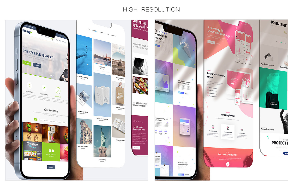 ALL 3D iPHONE MOCK-UP BUNDLE VOL-8, an iPhone Mockup by Graphicsworld125 (Photo 11 of 22)