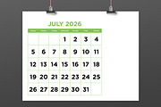 2026 Large No. Color 8.5x11 Calendar, a Stationery Template by Running With Foxes (Thumbnail 5 of 6)