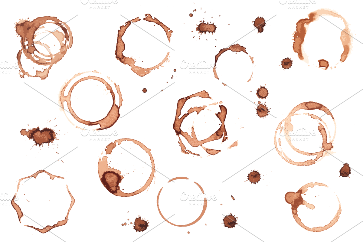 Coffee & Wine Stains (vector + png), an Illustration by vekstok (Photo 3 of 3)