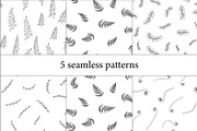 Doodle ferns and mushrooms, a Decorative Illustration by Funny-sunny (Thumbnail 4 of 5)