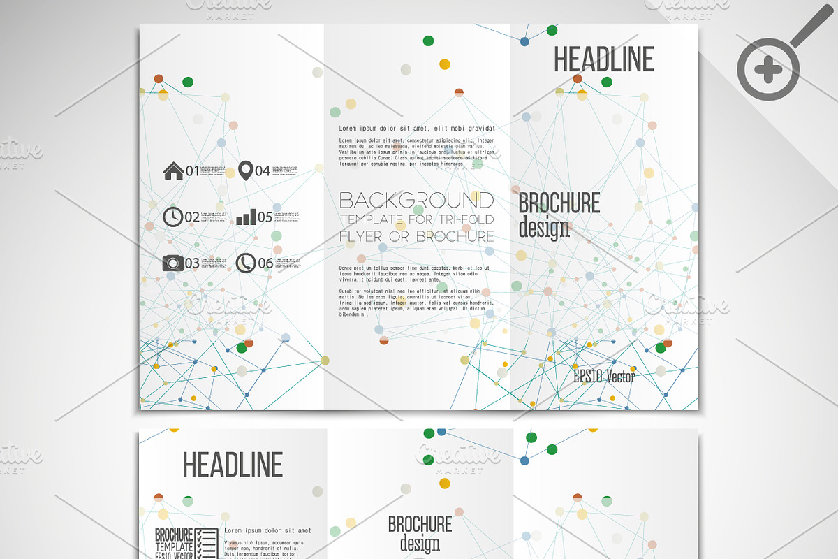 Brochures with molecular structure, a Work Illustration by VectorShop (Photo 3 of 5)