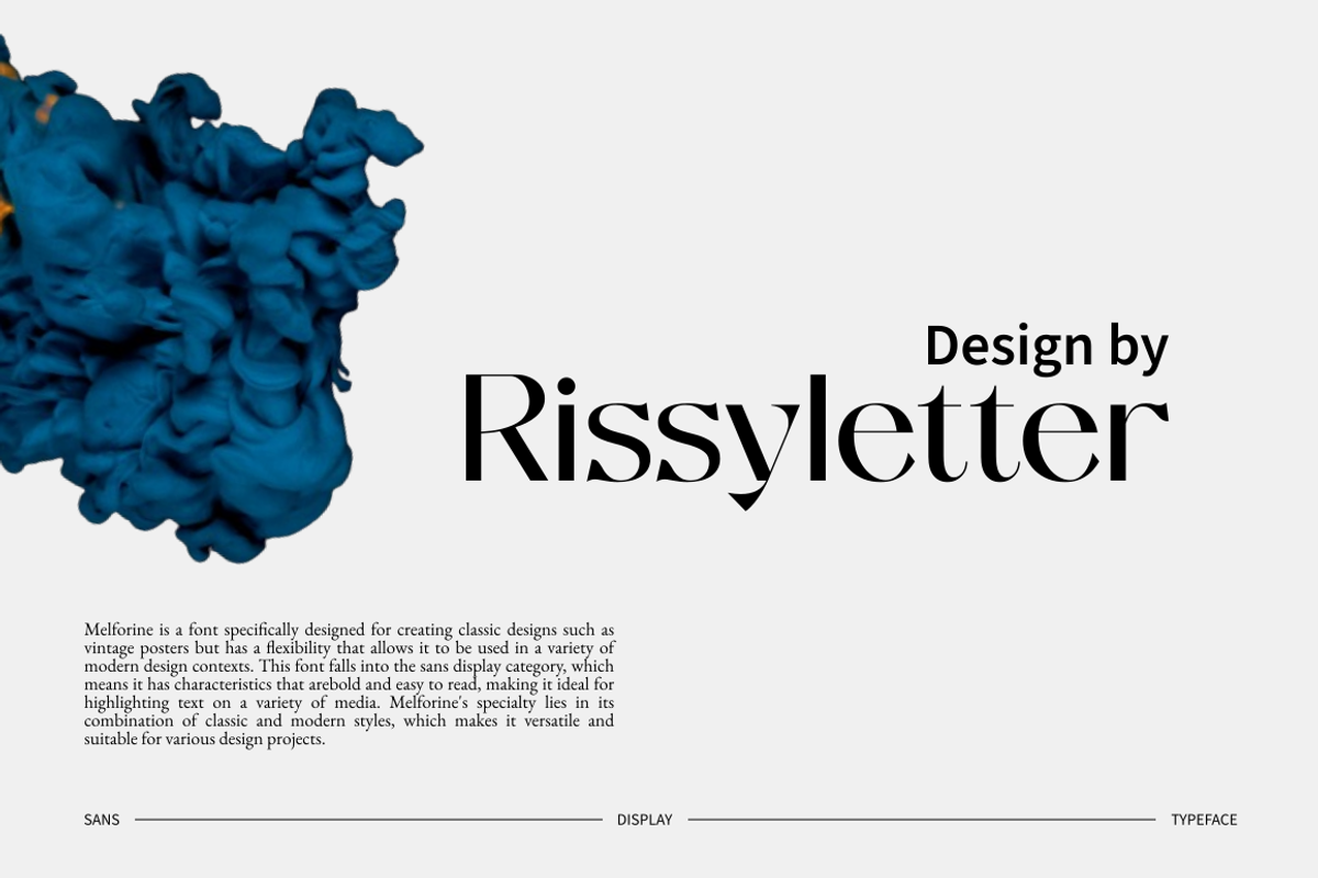 Melforine | History Display Font, a Sans Serif Font by Rissyletter Studio (Photo 13 of 13)