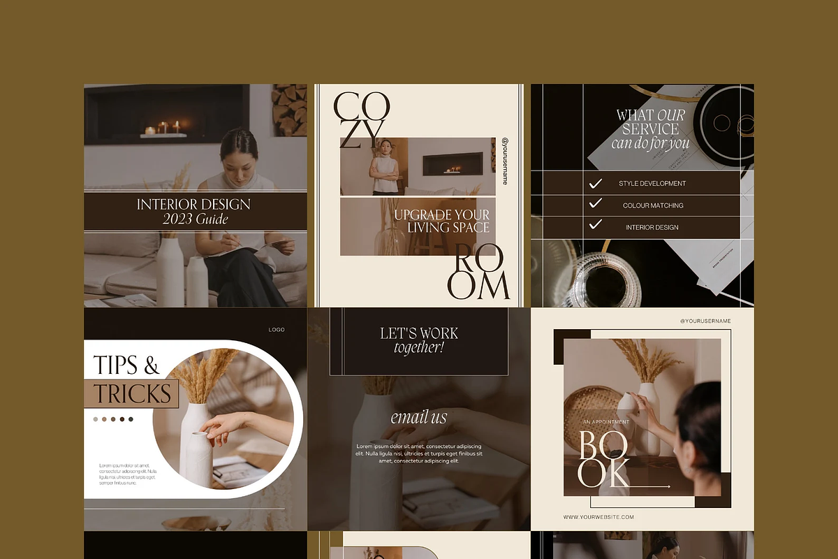 36 Interior Design Instagram Posts, a Social Media Template by The Lone Crowd (Photo 5 of 9)