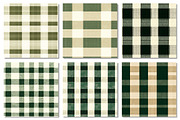 Green & Beige Gingham Patterns, a Pattern Graphic by Dream Creation (Thumbnail 5 of 6)