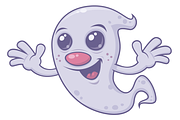 Cute Retro Ghost, an Illustration by Schwegel Illustration (Thumbnail 2 of 2)
