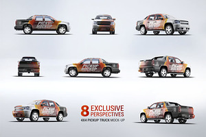 4X4 Pickup Truck Mock-Up, a Product Mockup by DesignRushMarket