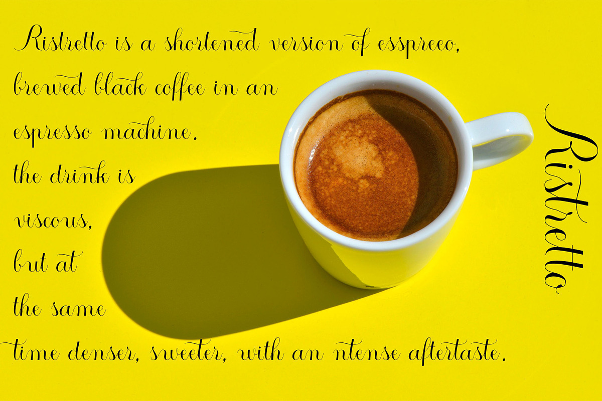Ristretto, a Script Font by Funtype (Photo 5 of 8)