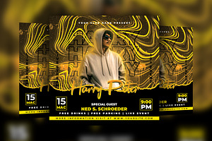 DJ Night Vibes Club - Party Flyer, a Social Media Template by HasnainGFX