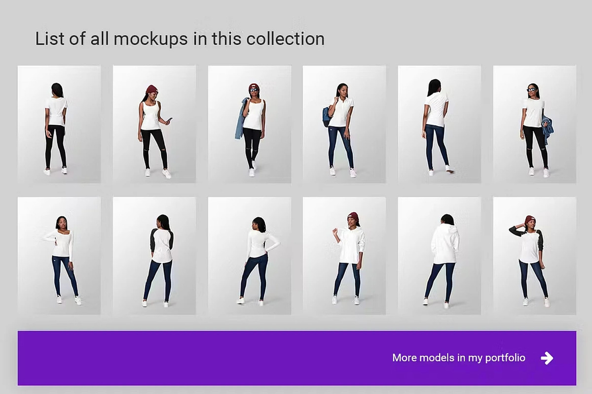 Female Apparel Mockup Template Set, a Shirt Mockup by PaperMoon (Photo 4 of 5)