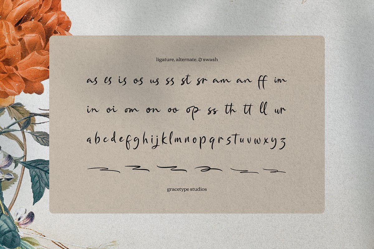 Single Whimney | Handwritten Script, a Script Font by gracetype_studio (Photo 11 of 12)
