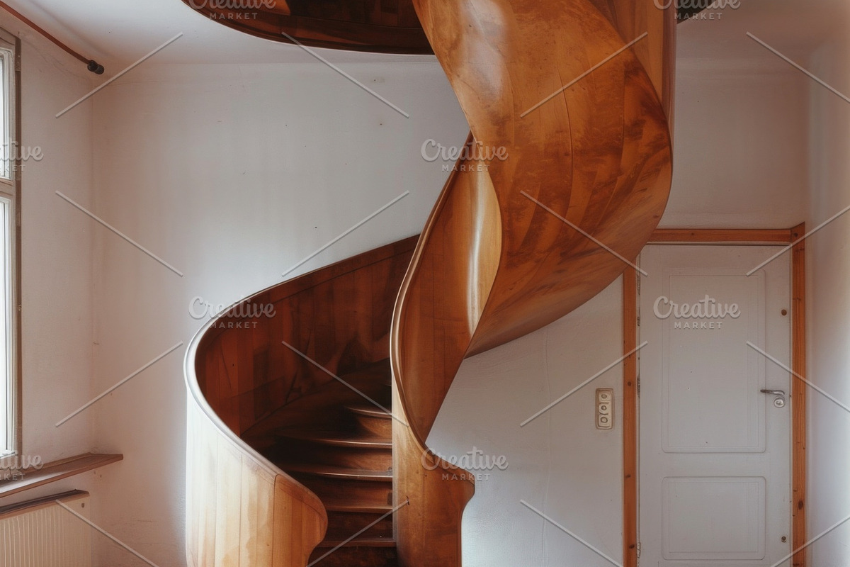 69 Spiral wooden staircases, an Architecture Photo by Handmadefont (Photo 43 of 73)