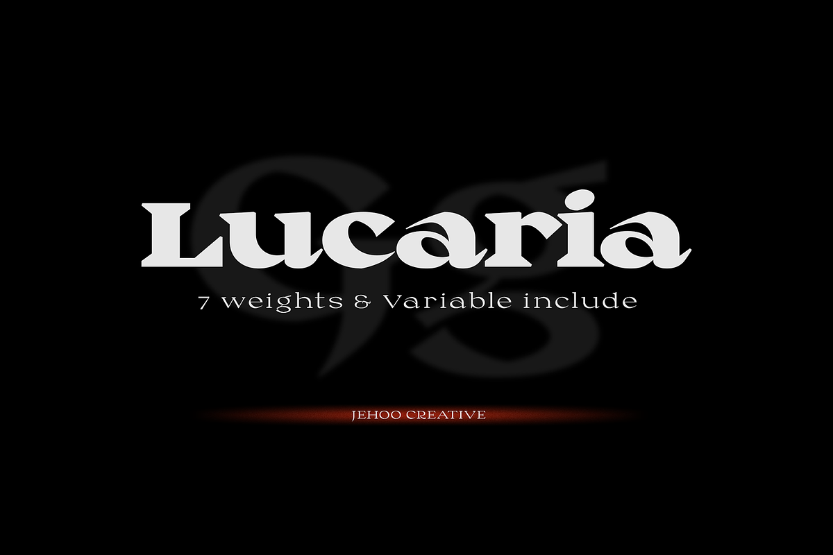 Lucaria - Display Serif Familia, a Serif Font by Jehoo Creative (Photo 1 of 11)