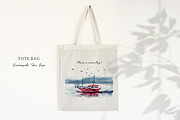 Watercolor Boat & Harbor, an Illustration by Yorda Studio (Thumbnail 10 of 11)