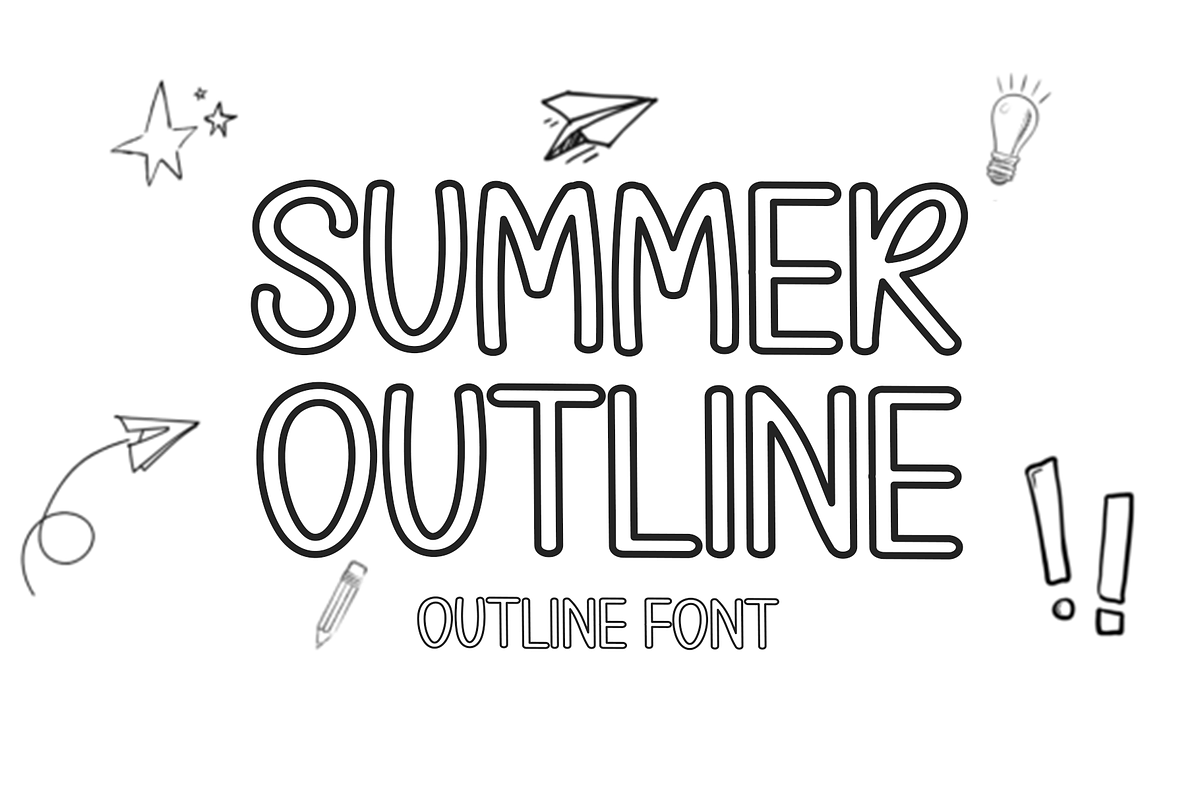 Summer Outline, a Sans Serif Font by FreshTypeINK (Photo 1 of 8)