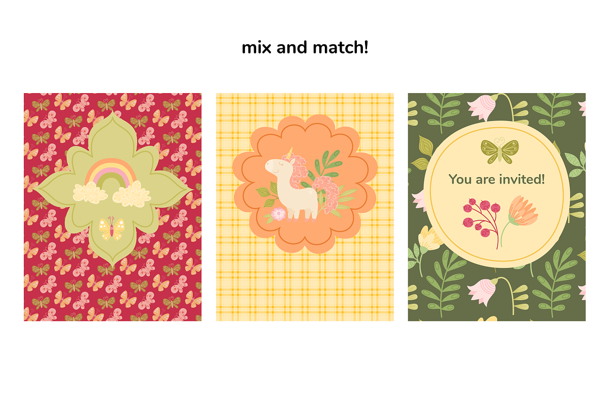 Garden Unicorns. Vector Set, an Object Graphic by Digitaliya (Photo 8 of 9)