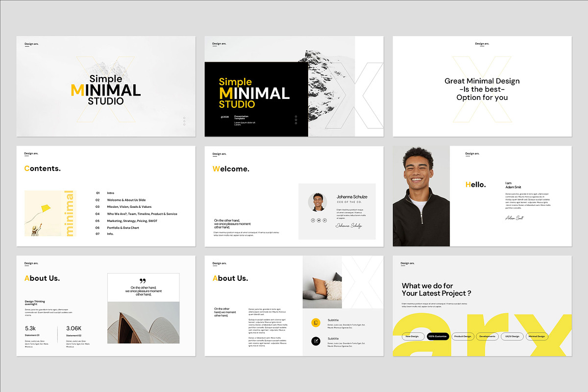 Studio Minimal Presentation Template, a Presentation Template by Graphpexel (Photo 3 of 11)
