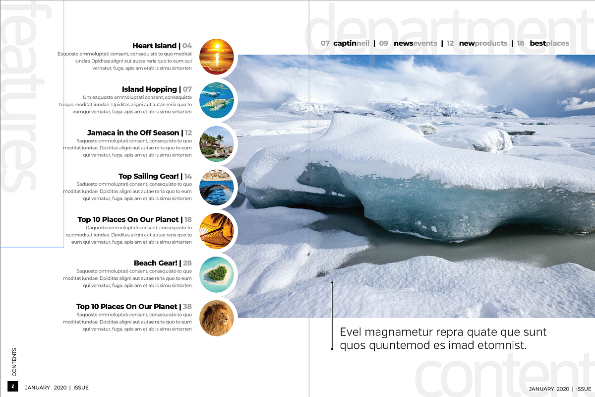 Travel Magazine, a Magazine Template by potterDesigns (Photo 2 of 13)