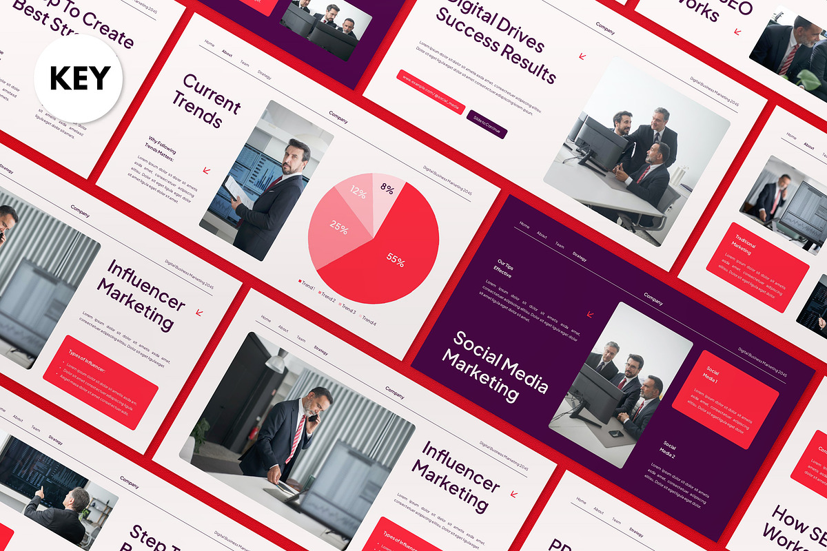 White Red Business Marketing Keynote, a Presentation Template by graphicook (Photo 1 of 4)