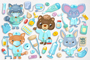 Cute Animal Doctor Character Clipart, an Animal Illustration by RabbitAndPencil (Thumbnail 4 of 4)