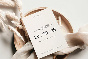 Modern Minimal Save the Date