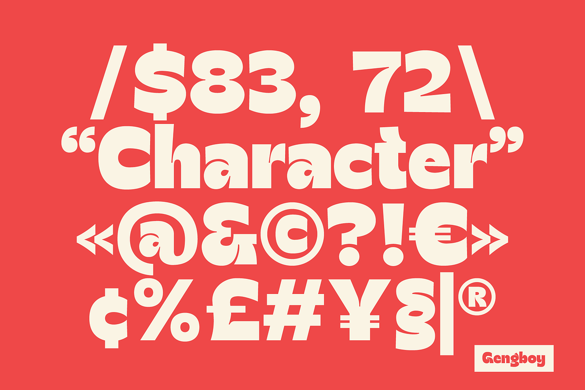 Gengboy Display Typeface - Hitype, a Sans Serif Font by Hitype (Photo 9 of 9)