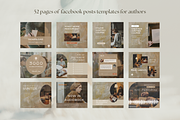 Facebook posts template for authors, a Social Media Template by Petite Zakka Boutique (Thumbnail 3 of 7)